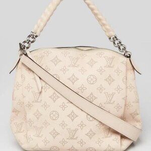 Louis Vuitton Cream Monogram Mahina Leather Babylone BB Bag